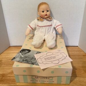 Madame Alexander 12" Soft  Huggums Doll with white onesie outfit w original box